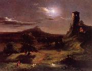 Thomas Cole Moonlight oil painting on canvas